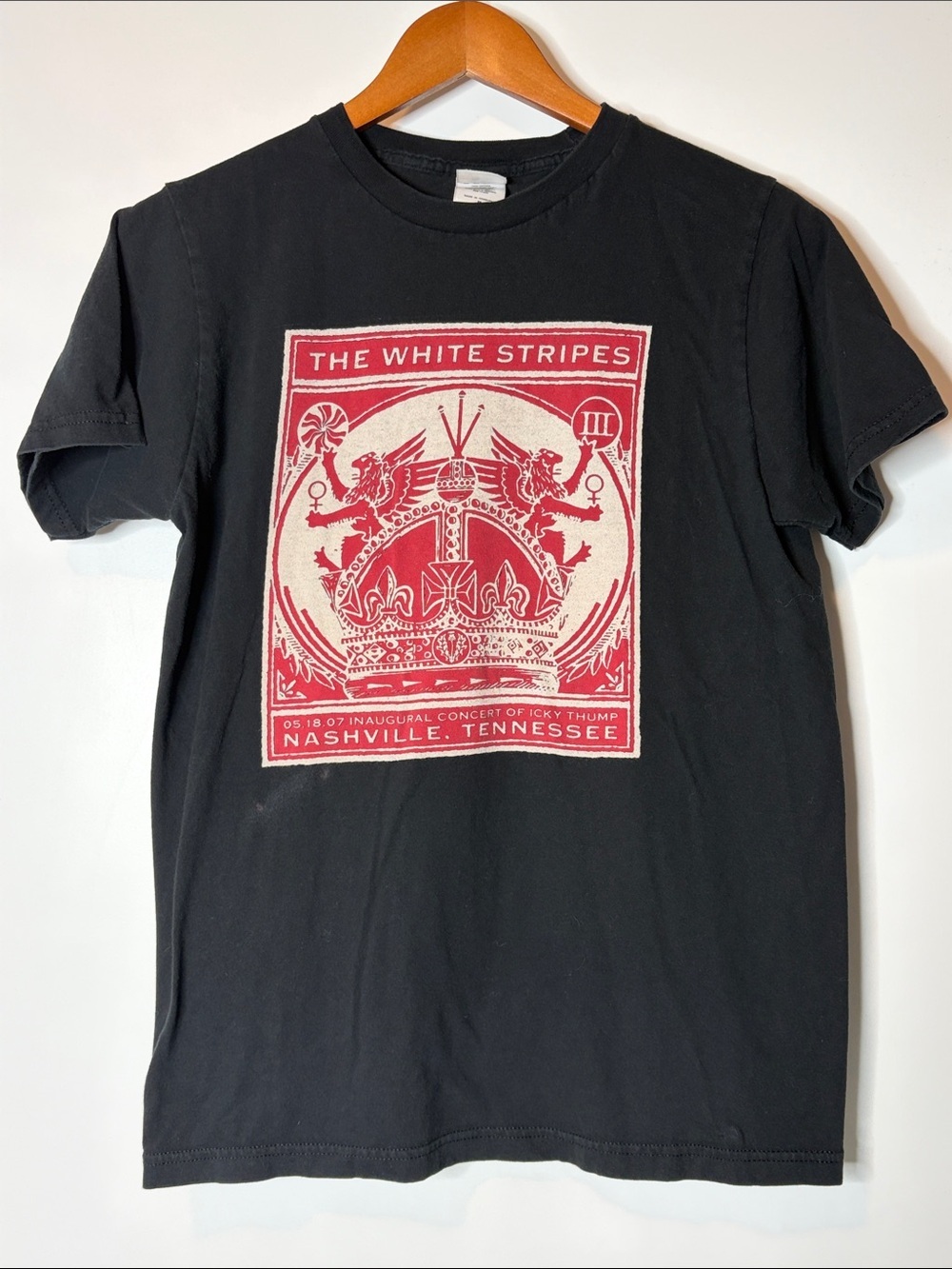 The White Stripes Inaugural concert of Icky Thump Nashville Tennessee band tee